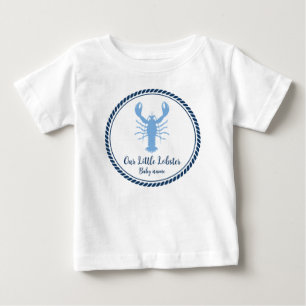 Nautisches Blau-Hummer-Küsten-Design  Baby T-shirt