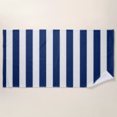 Nautisches Blau Strandtuch (Vorderseite)