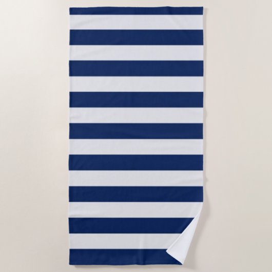 Nautisches Blau Strandtuch (Vorderseite)