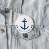 Nautisches Bootsanker-Strand-Hochzeitsgeschenke Button (Beispiel)