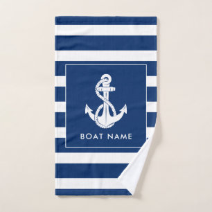 Nautisches Bootszubehör Weißer Anker Custom Handtuch