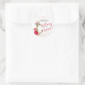 Nautisches Brautparty | Anchor Shower|favors Runder Aufkleber (Tasche)