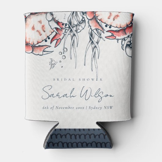 Nautisches Brautparty Dosenkühler (Vorderseite)