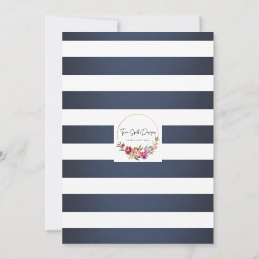 Nautisches Brautparty Einladung (Rückseite)