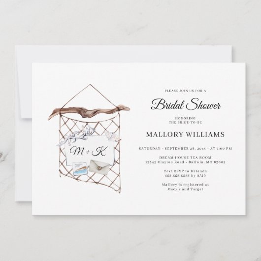 Nautisches Brautparty Einladung (Vorderseite)