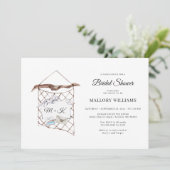 Nautisches Brautparty Einladung (Stehend Vorderseite)