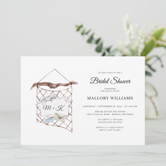 Nautisches Brautparty Einladung (Stehend Vorderseite)