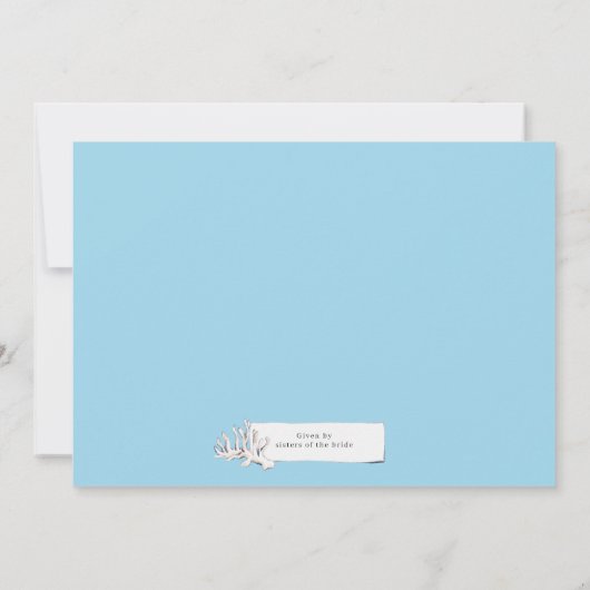 Nautisches Brautparty Einladung (Rückseite)