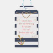 Nautisches Brautparty Geschenkanhänger (Vorderseite)