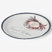 Nautisches Brautparty Pappteller (Schrägansicht)