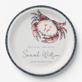 Nautisches Brautparty Pappteller (Vorderseite)