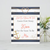 Nautisches Brautparty schätzt wie viele Küsse unte (Stehend Vorderseite)