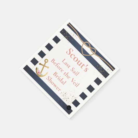 Nautisches Brautparty Serviette (Ecke)