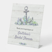 Nautisches Brautparty Sockelschild (Vorderseite)