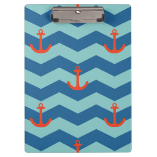 Nautisches Chevron-Muster Klemmbrett
