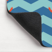 Nautisches Chevron-Muster Mousepad (Ecke)