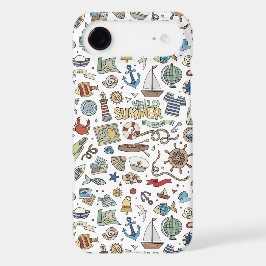 Nautisches Design auf weißem Hintergrund iPhone Ca