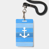 Nautisches Design Ausweis (Vorderseite mit Lanyard)
