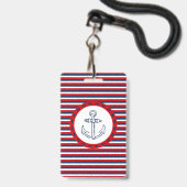 Nautisches Design Ausweis (Vorderseite mit Lanyard)