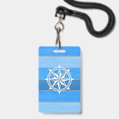 Nautisches Design Ausweis (Vorderseite mit Lanyard)