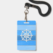 Nautisches Design Ausweis (Rückseite mit Lanyard)