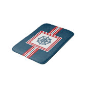 Nautisches Design Badematte (Schrägansicht)