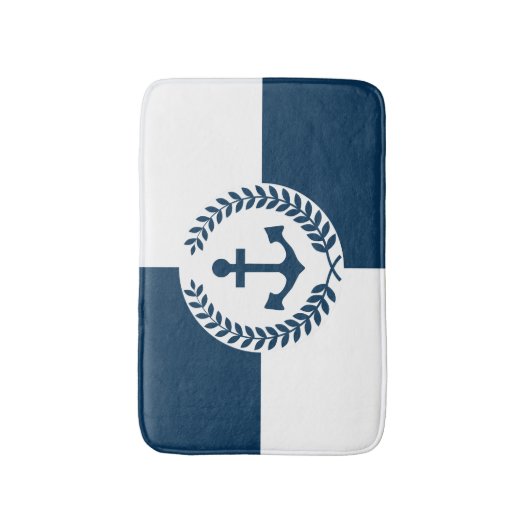 Nautisches Design Badematte (Vorderseite Vertikal)