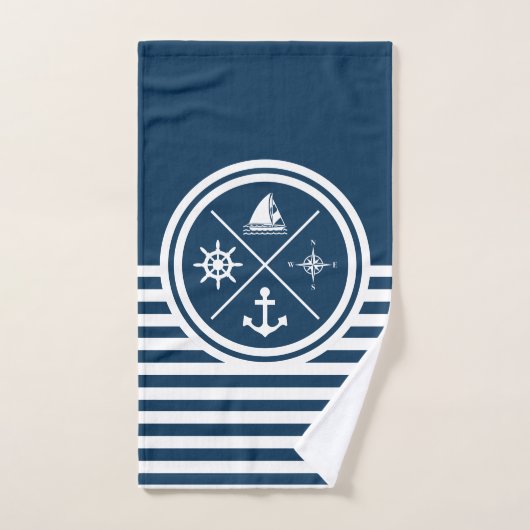 Nautisches Design Badhandtuch Set (Handtuch)