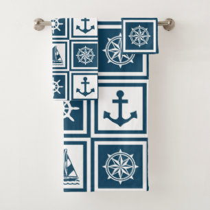 Nautisches Design Badhandtuch Set