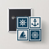 Nautisches Design Button (Vorne & Hinten)