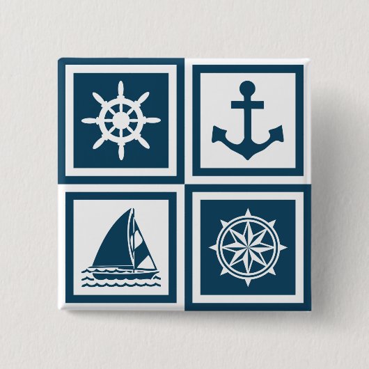 Nautisches Design Button (Vorderseite)