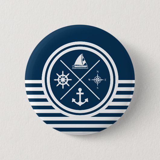 Nautisches Design Button (Vorderseite)