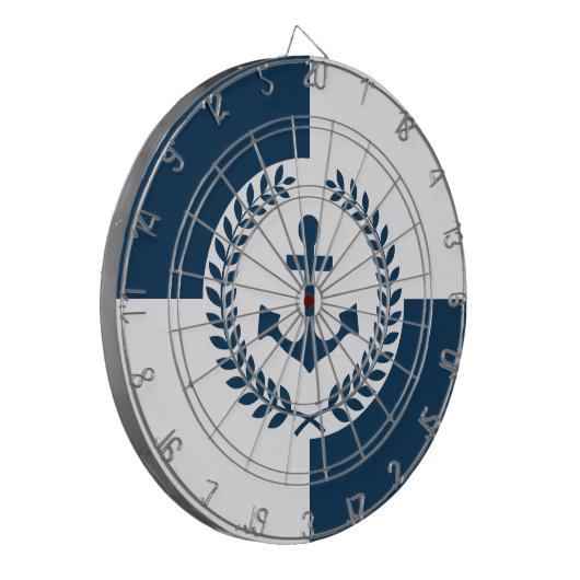 Nautisches Design Dartscheibe (Vorderseite Links)
