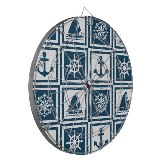 Nautisches Design Dartscheibe (Vorderseite Links)