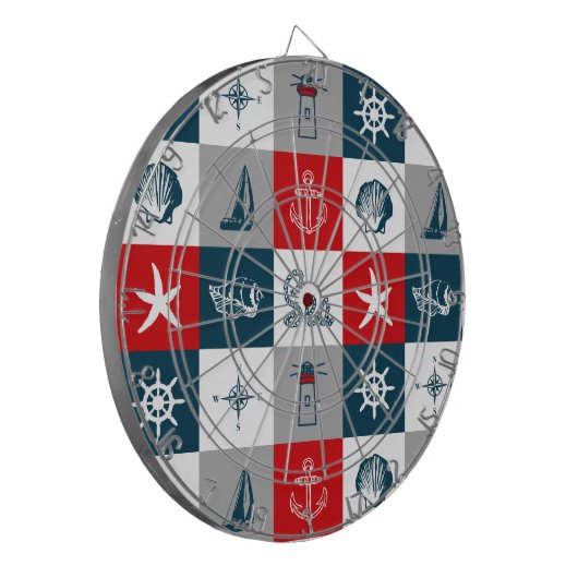 Nautisches Design Dartscheibe (Vorderseite Links)