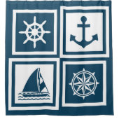 Nautisches Design Duschvorhang (Vorderseite)