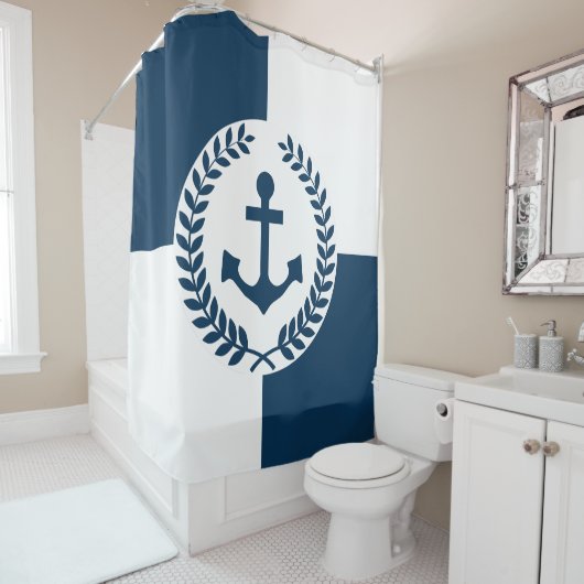 Nautisches Design Duschvorhang (Beispiel)