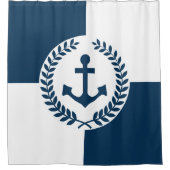 Nautisches Design Duschvorhang (Vorderseite)