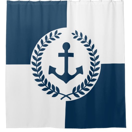Nautisches Design Duschvorhang (Vorderseite)
