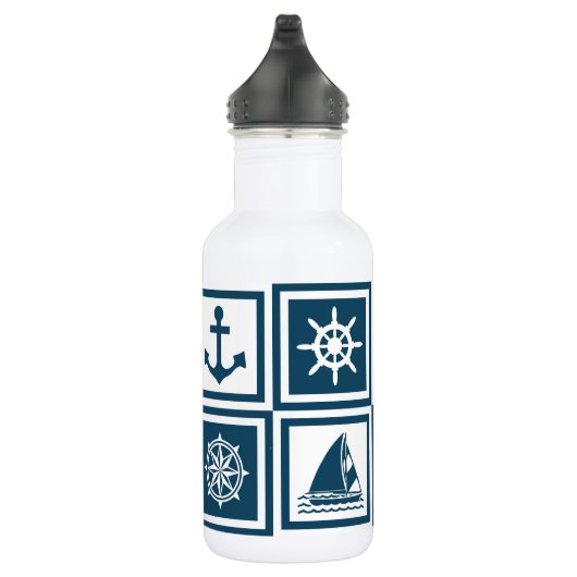 Nautisches Design Edelstahlflasche (Rechts)