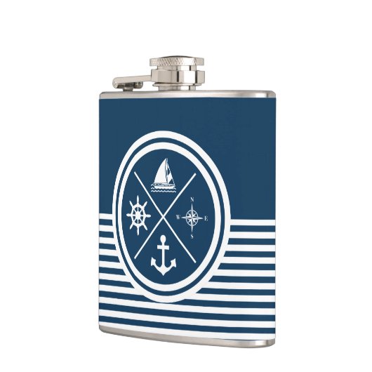 Nautisches Design Flachmann (Links)