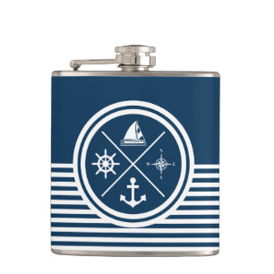 Nautisches Design Flachmann