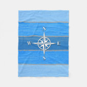 Nautisches Design Fleecedecke (Vorderseite)