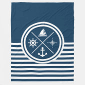 Nautisches Design Fleecedecke (Vorderseite)