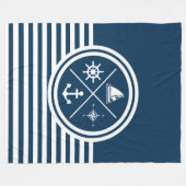 Nautisches Design Fleecedecke (Vorderseite (Horizontal))