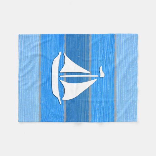 Nautisches Design Fleecedecke (Vorderseite (Horizontal))