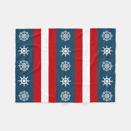 Nautisches Design Fleecedecke (Vorderseite (Horizontal))