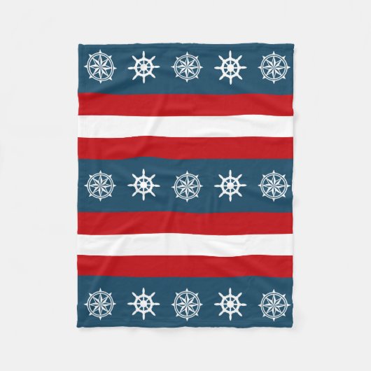 Nautisches Design Fleecedecke (Vorderseite)