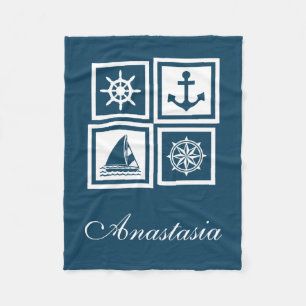 Nautisches Design Fleecedecke