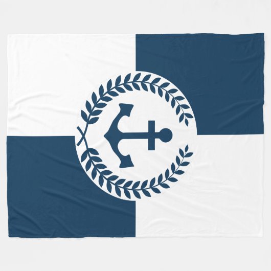 Nautisches Design Fleecedecke (Vorderseite (Horizontal))
